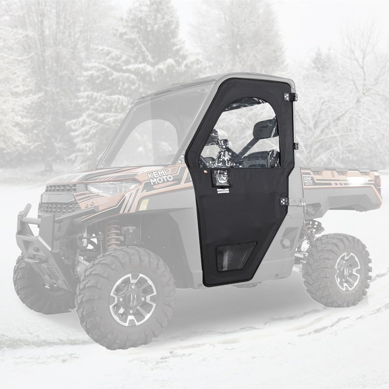 Soft Cab Enclosure Doors W/ Steel Frame for Polaris Ranger 1000/ XP 1000 2020-25