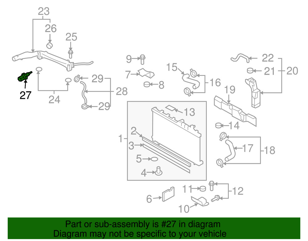 Genuine Subaru Coolant Temp Sensor 22630aa140