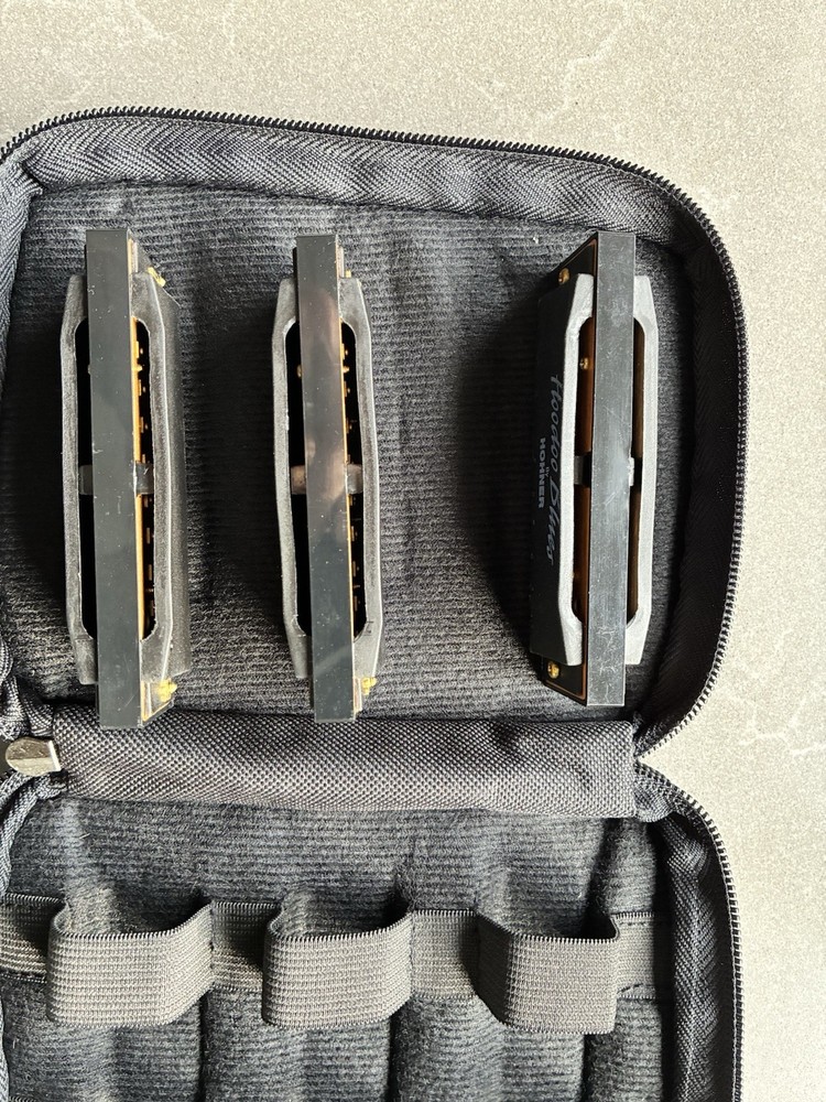 Hohner Hoodoo Blues Harmonica 3-Pack with Case C,D,G