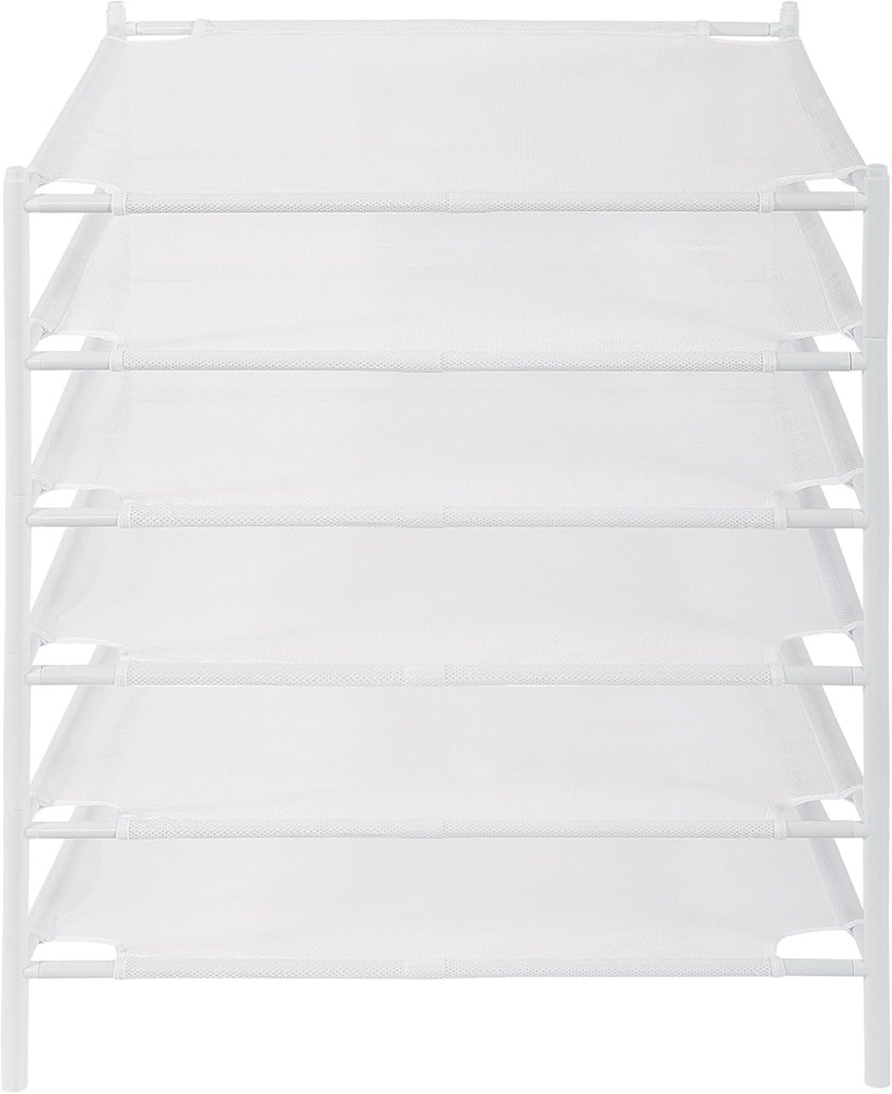 Stackable Mesh Drying Rack Set - 6 Pack for Sweaters, Socks, Toys, White