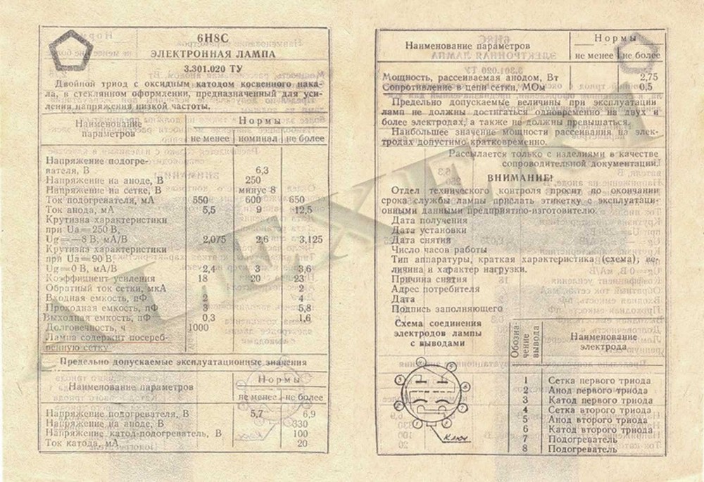 2 pcs 6N8S 1578 6SN7 ECC32 6CC10 Tubes Same Date Code 11-1982 USSR NOS