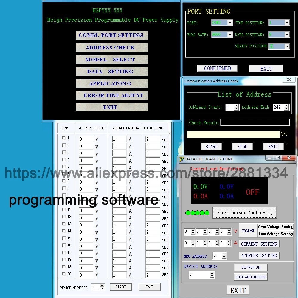 Programmable Lab DC Power Supply Adjustable 0-400V 0-20A Switching Power Source