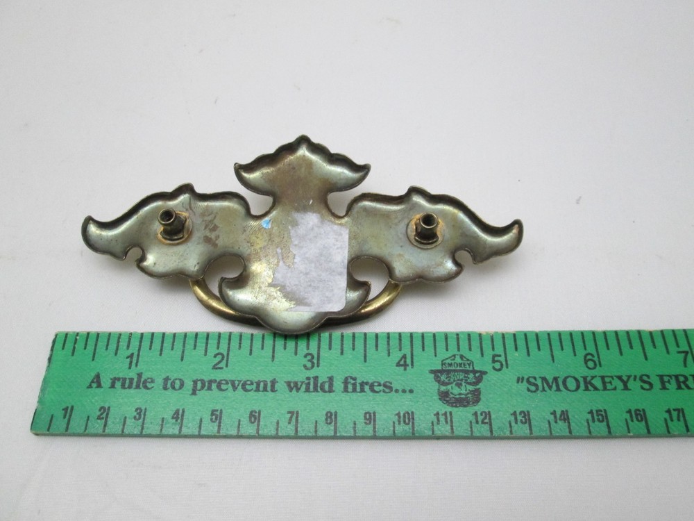 Vintage Drawer Pull Drop Bail Knobs Brass Gold Tone