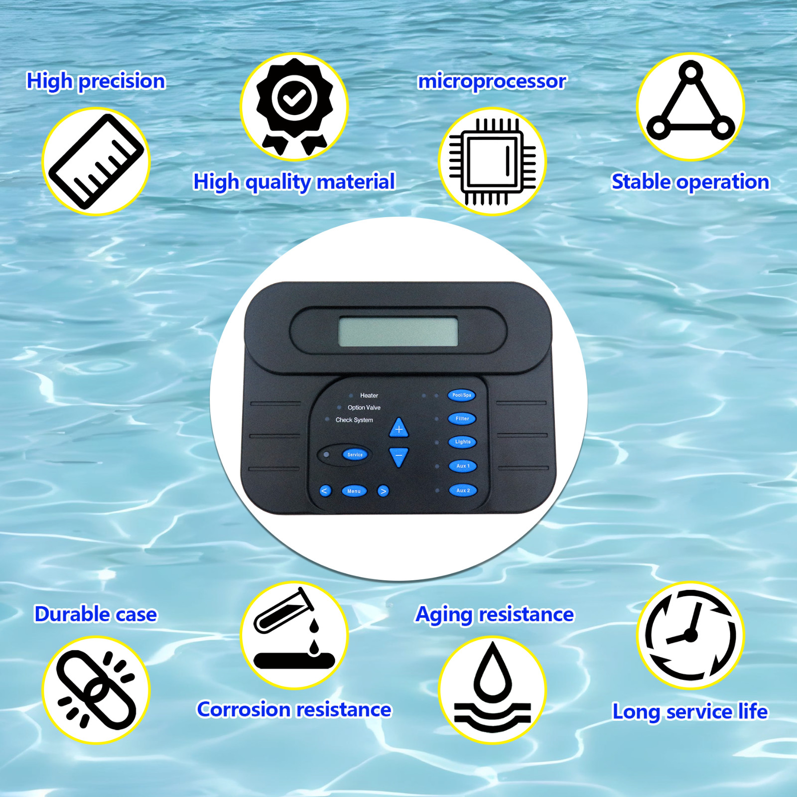 GLX-PL-LOC-P-4 Local Display Controller Keypad Replacement Fit for Hayward