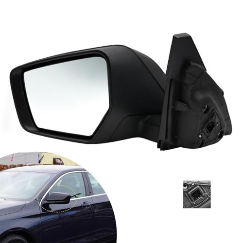 Gloss Black Driver Side Mirror Assembly Compatible with 2014-2019 Impala Left