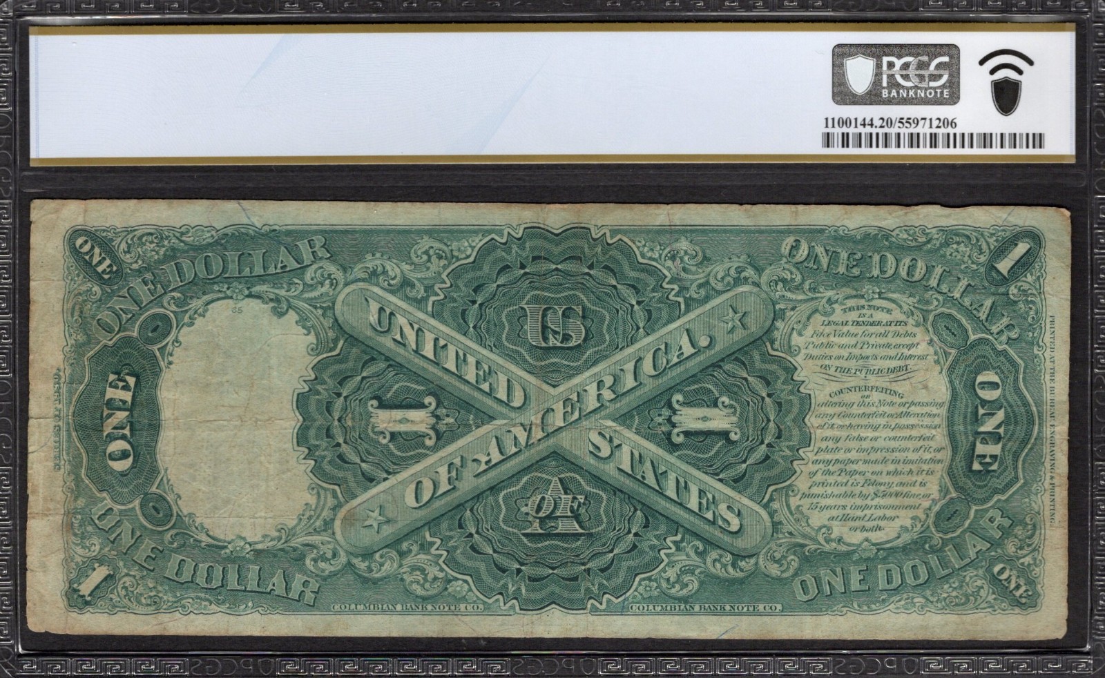 1880 $1 Legal Tender PCGS 20 Fr.30 Item #55971206