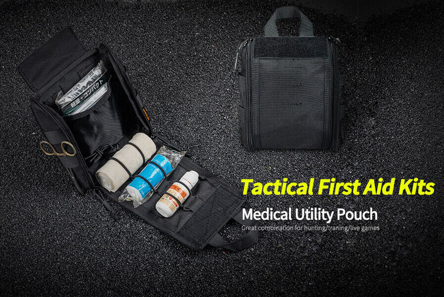 Tactical Molle Medical Pouch Military Rip-away First Aid Kit IFAK EMT Pouch Bag