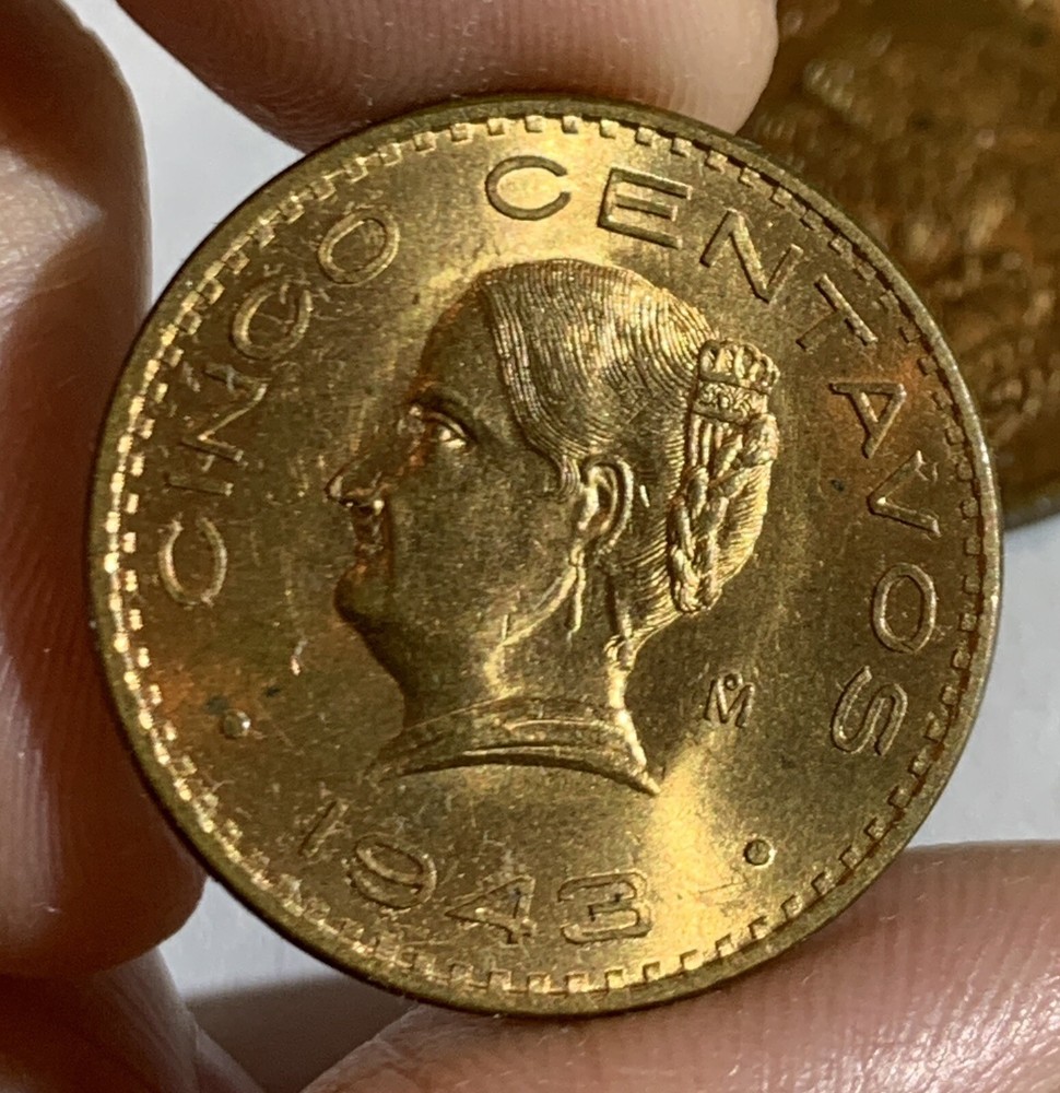 1943 MEXICO 5 CENTAVOS COIN BU. RANDOM PICK!
