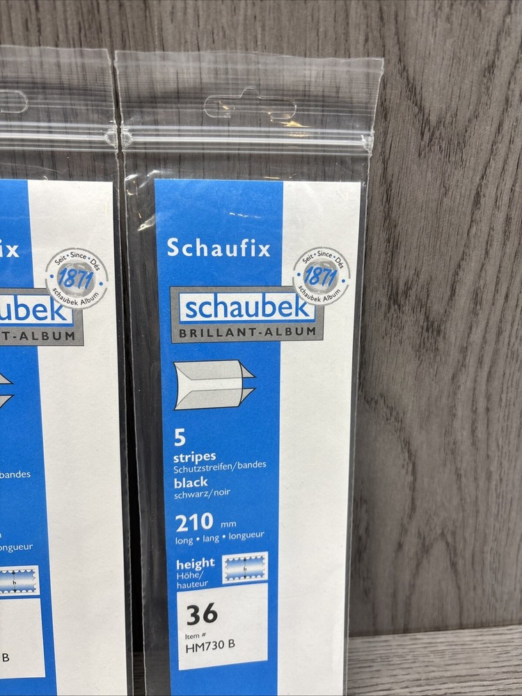 Schaubek Schaufix 210 X 36 MM long strip/stripe Black HM730 B New In Pack