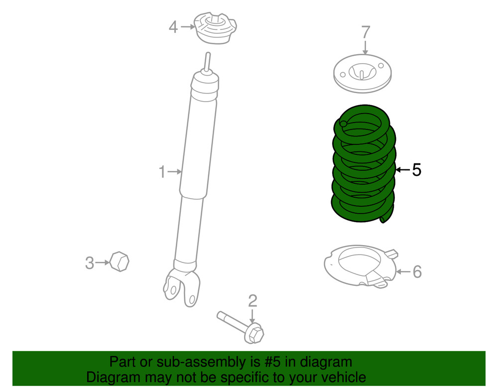 Genuine Ford Coil Spring AA8Z-5560-D