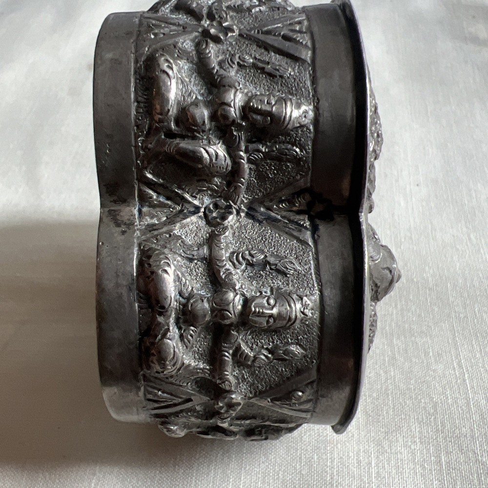 Antique Sterling Silver Heart Box