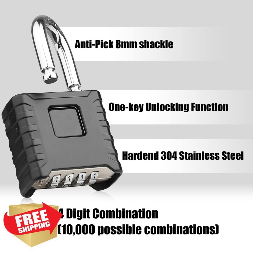 Diyife Heavy Duty Combination Padlock Weatherproof High Security Lock