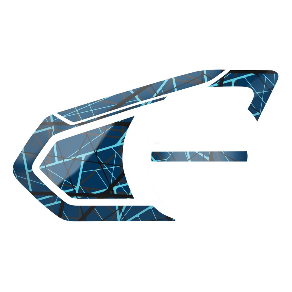 Cyber Blue Device Surface Sticker For SENA 50S Intercom x1