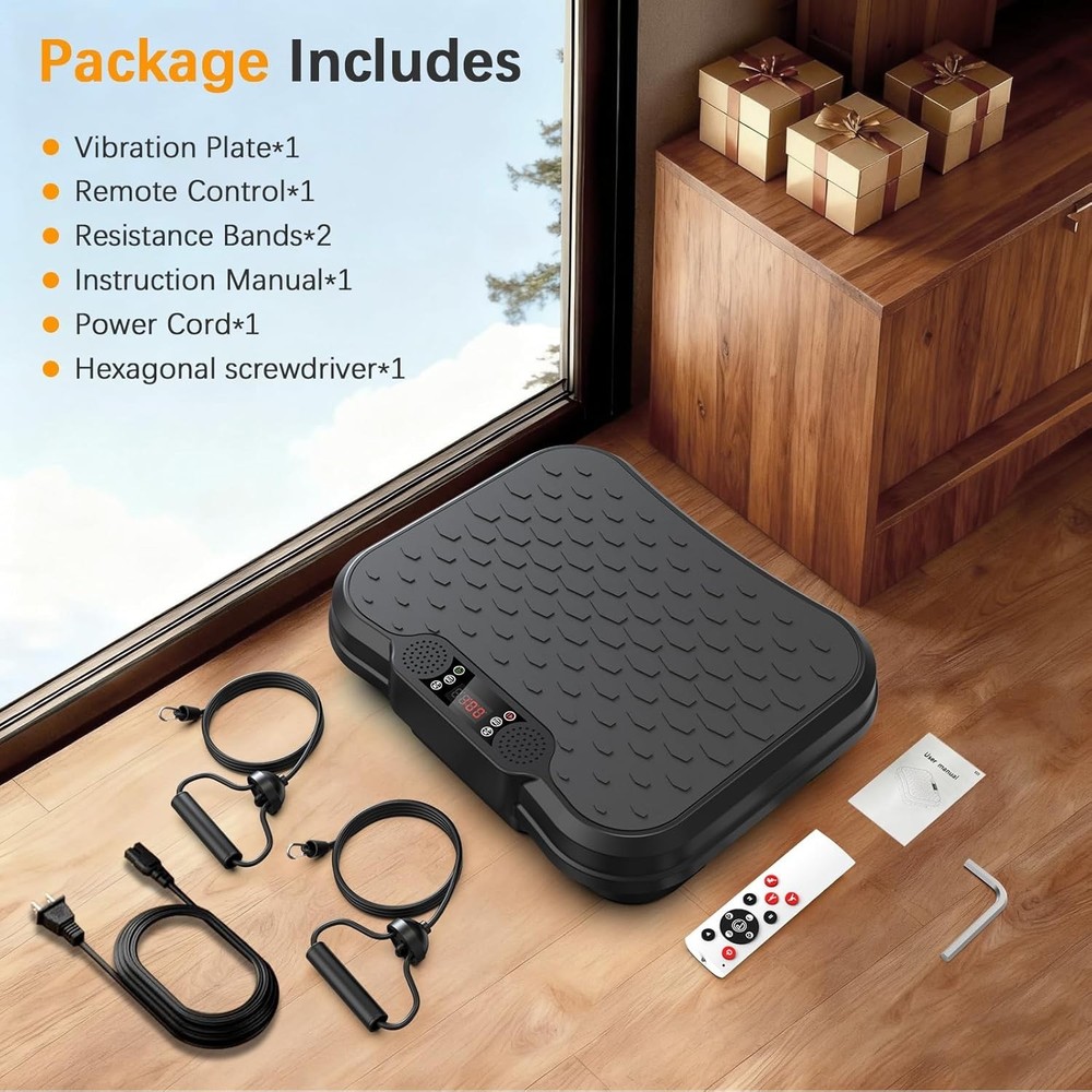 Vibration Plate Exercise Machine,Vibrating Platform for Lymphatic Drainage wi...