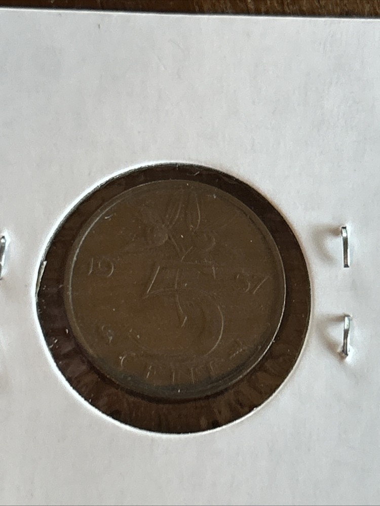 2 1957 Netherlands 5 Cent