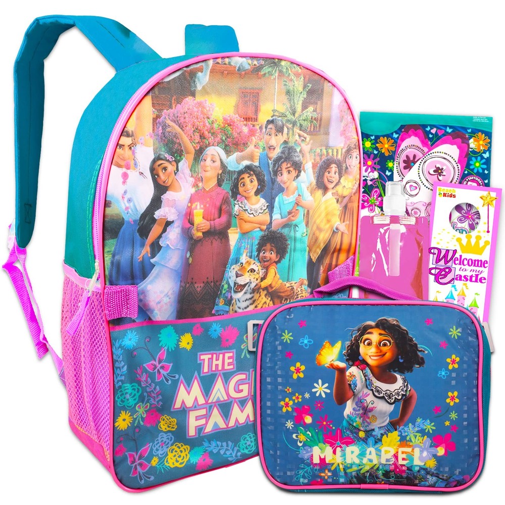 Encanto Backpack with Lunch Box Set- Bundle with 16" Encanto Backpack, Encant...