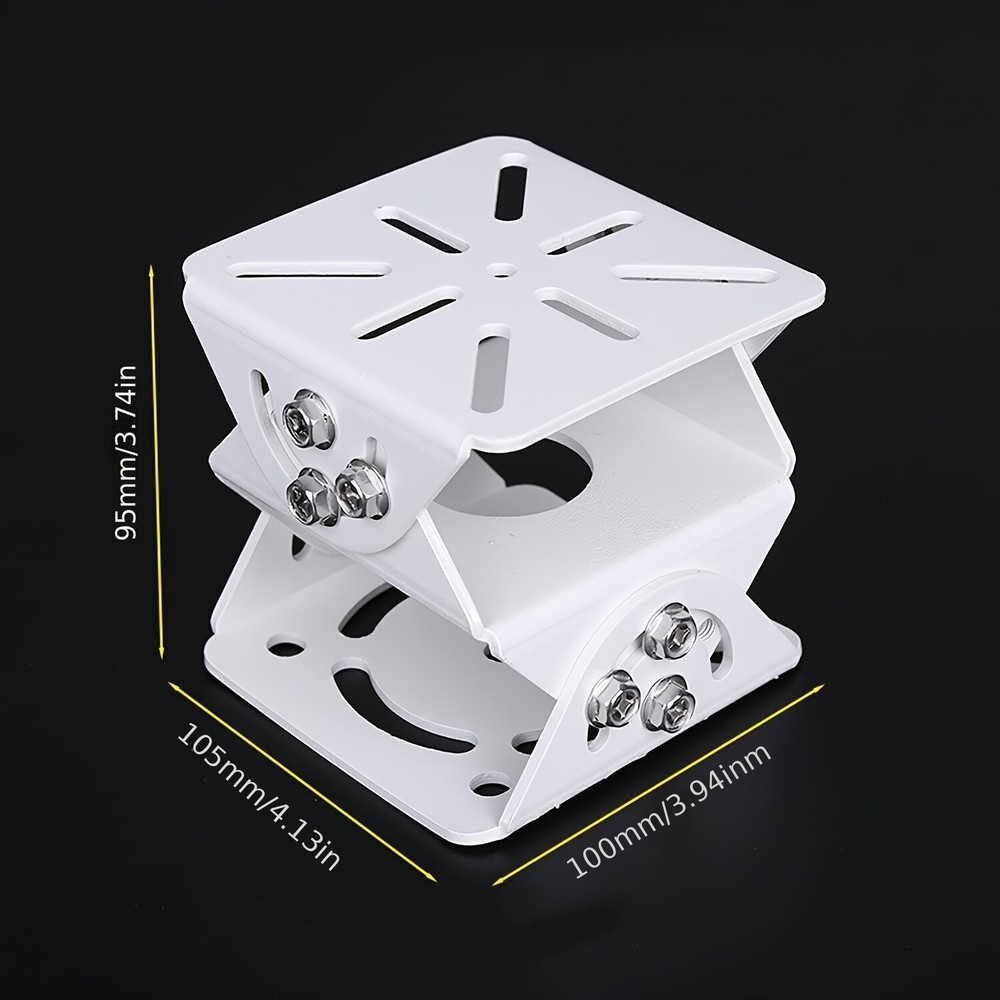 CCTV Security Camera 3-Axis Joint Mount, Metal Universal Joint Brack (White)