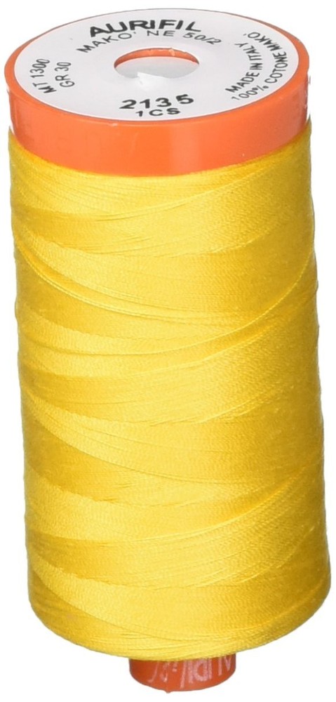 Mako Cotton Thread Solid 50wt 1422yds Yellow
