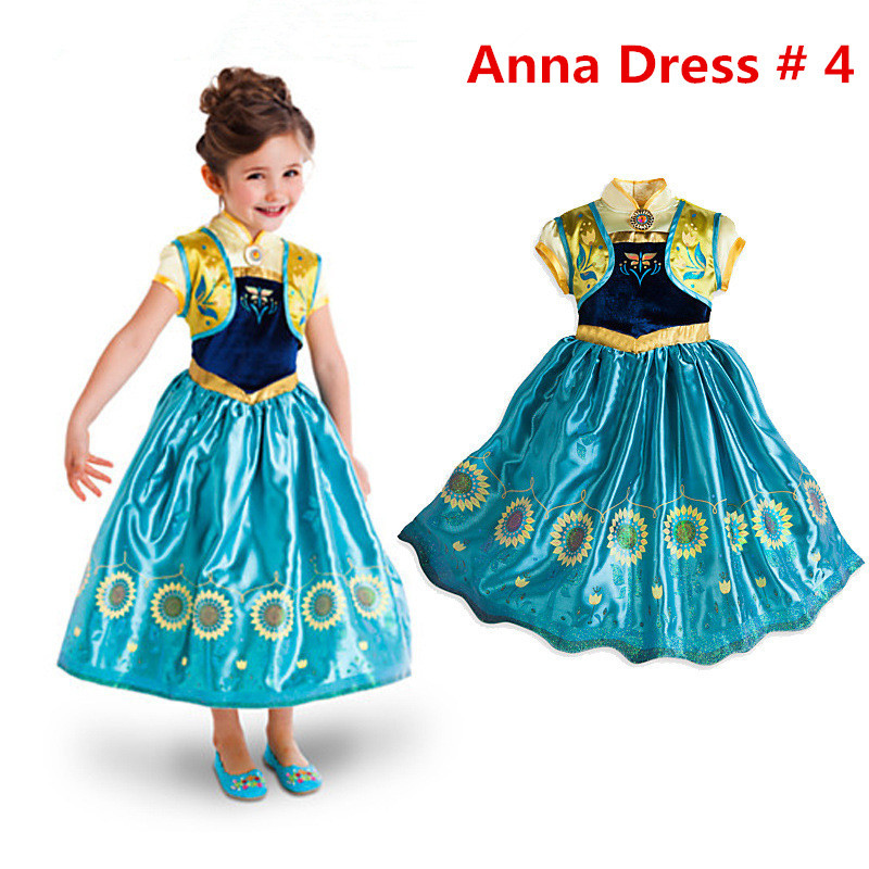 Gorgeous Queen Elsa & Princess Anna Costume Cosplay Party Dress Up