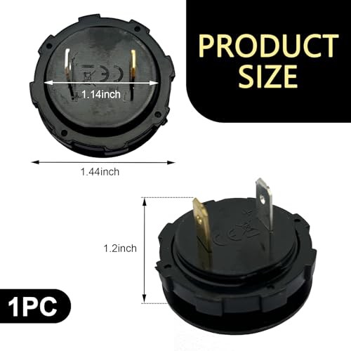 DC 12V 24V Battery Voltmeter, LED Digital Display Voltmeter Gauge, 1 PC Blue