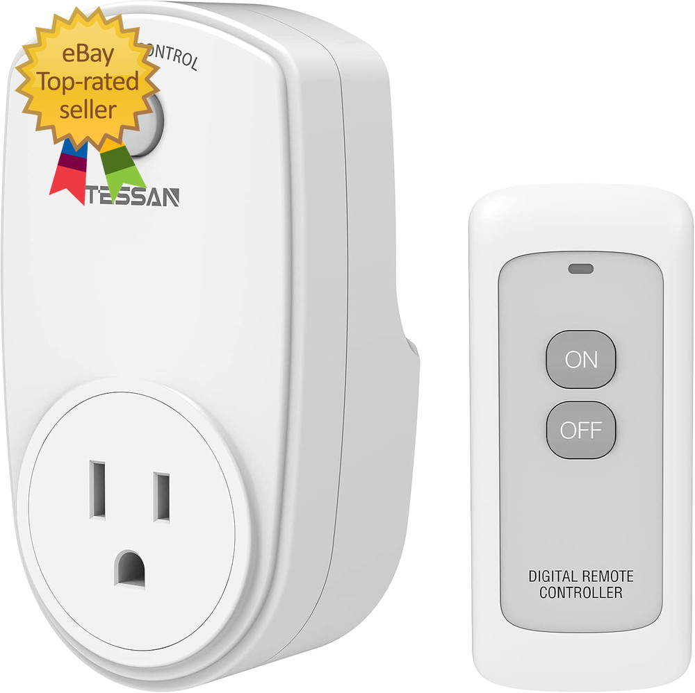 Remote Control Outlet Wireless Electrical Plug Switch for Lights Lamps, Fans