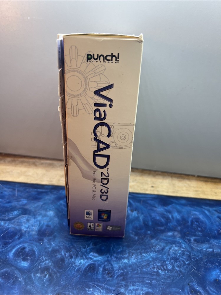 Vintage PC Software Punch Viacad 2d/3d Version 7 For Mac & PC New Sealed