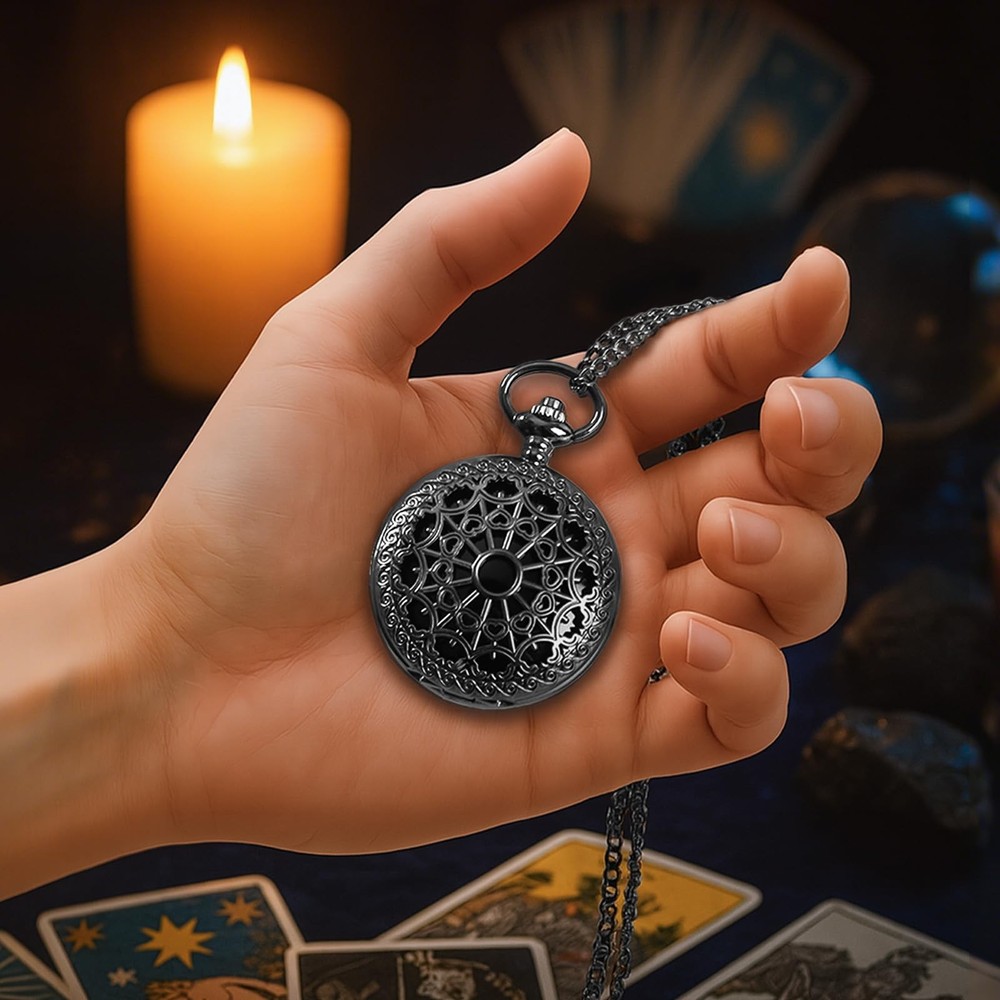 Scrying Mirror Black Obsidian Mirror, Witchcraft Supplies for Divination, Wit...