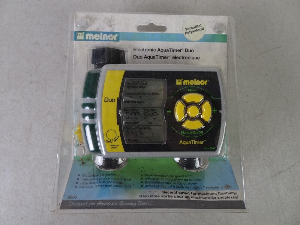 Melnor 3060 AquaTimer Duo Electronic Water Timer, Easy Programming, Brand New