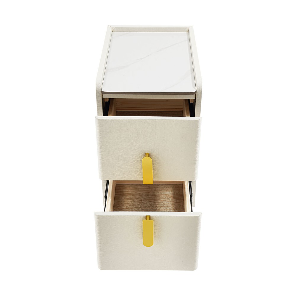 Narrow Bedside Table with Drawers, Bedside Table, Slim Bedside Table