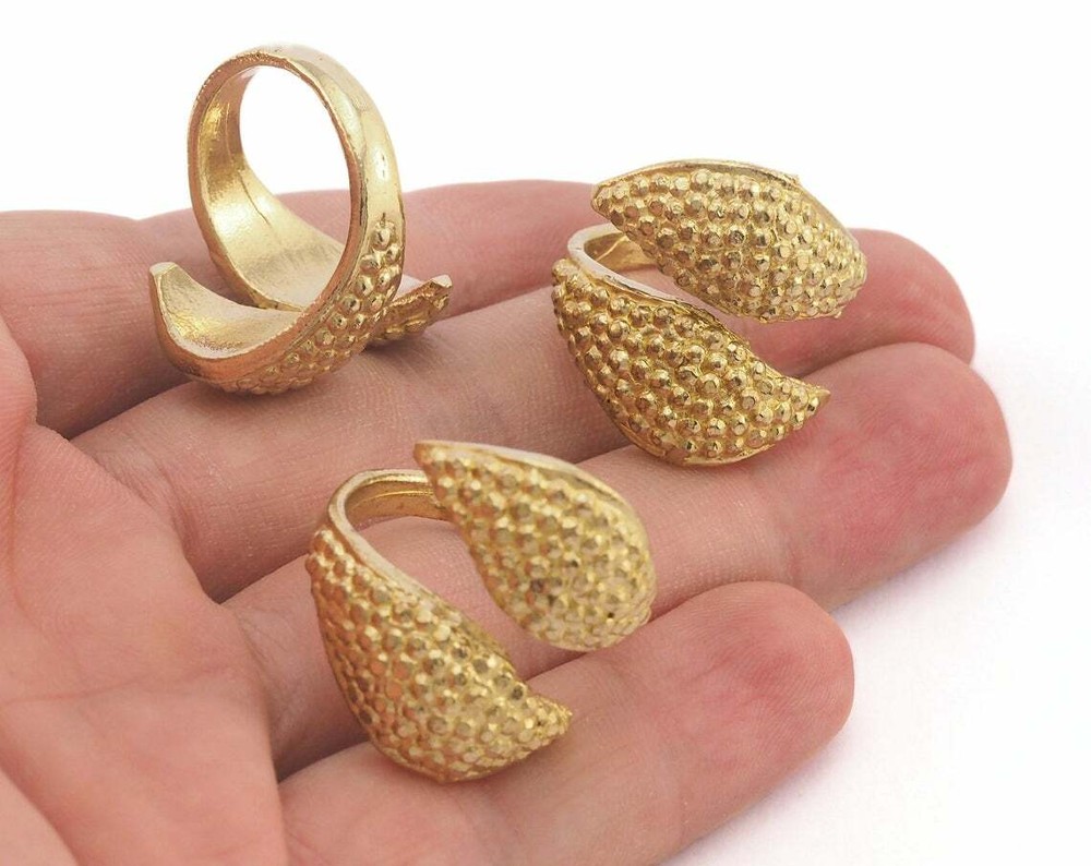 Adjustable Ring Raw brass (19mm 9US inner size - Adjustable ) 3681