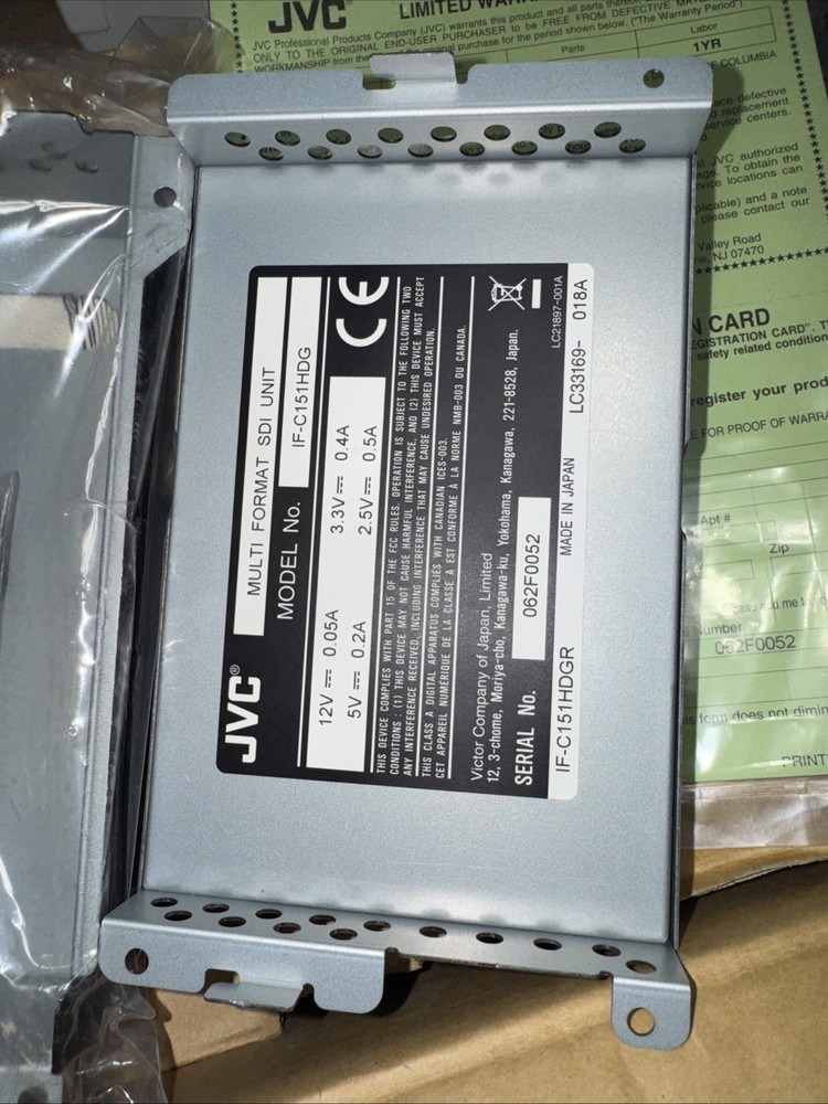 Jvc IFC151HDG Multi Format SDI Unit