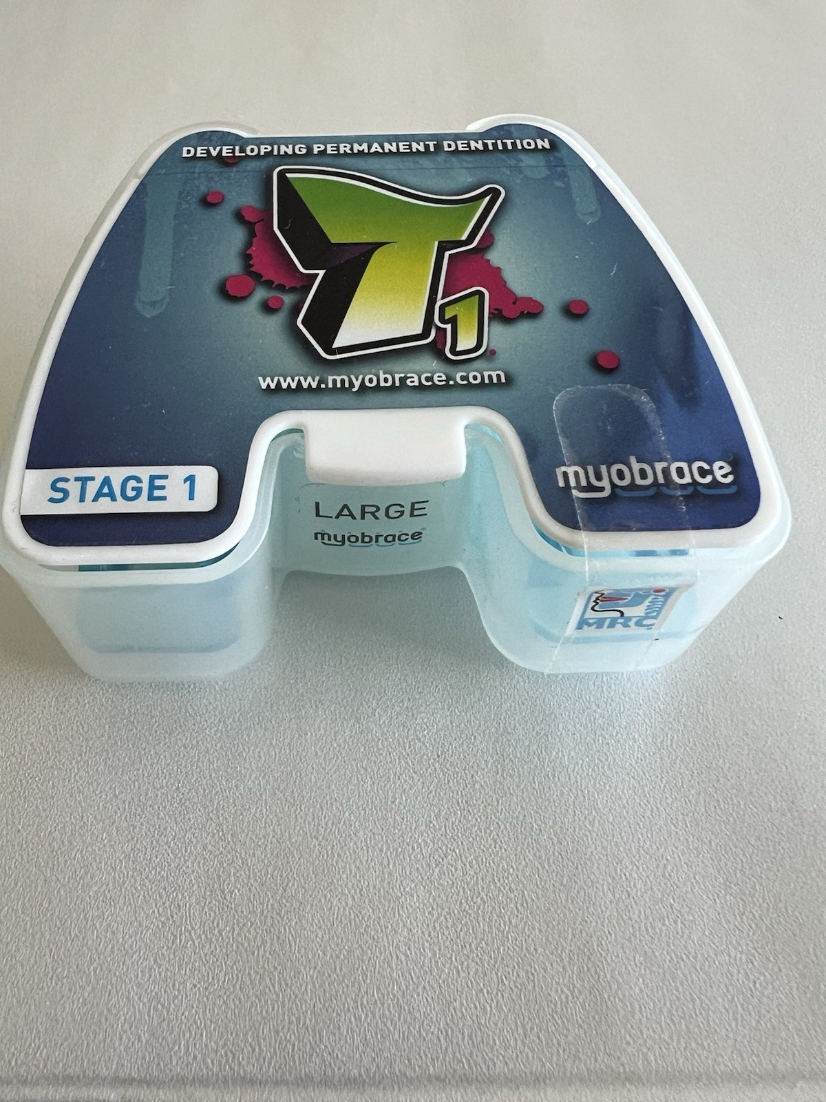 Myobrace Trainer stage 1 T1 orthodontic appliance TEEN Large Blue Genuine MRC