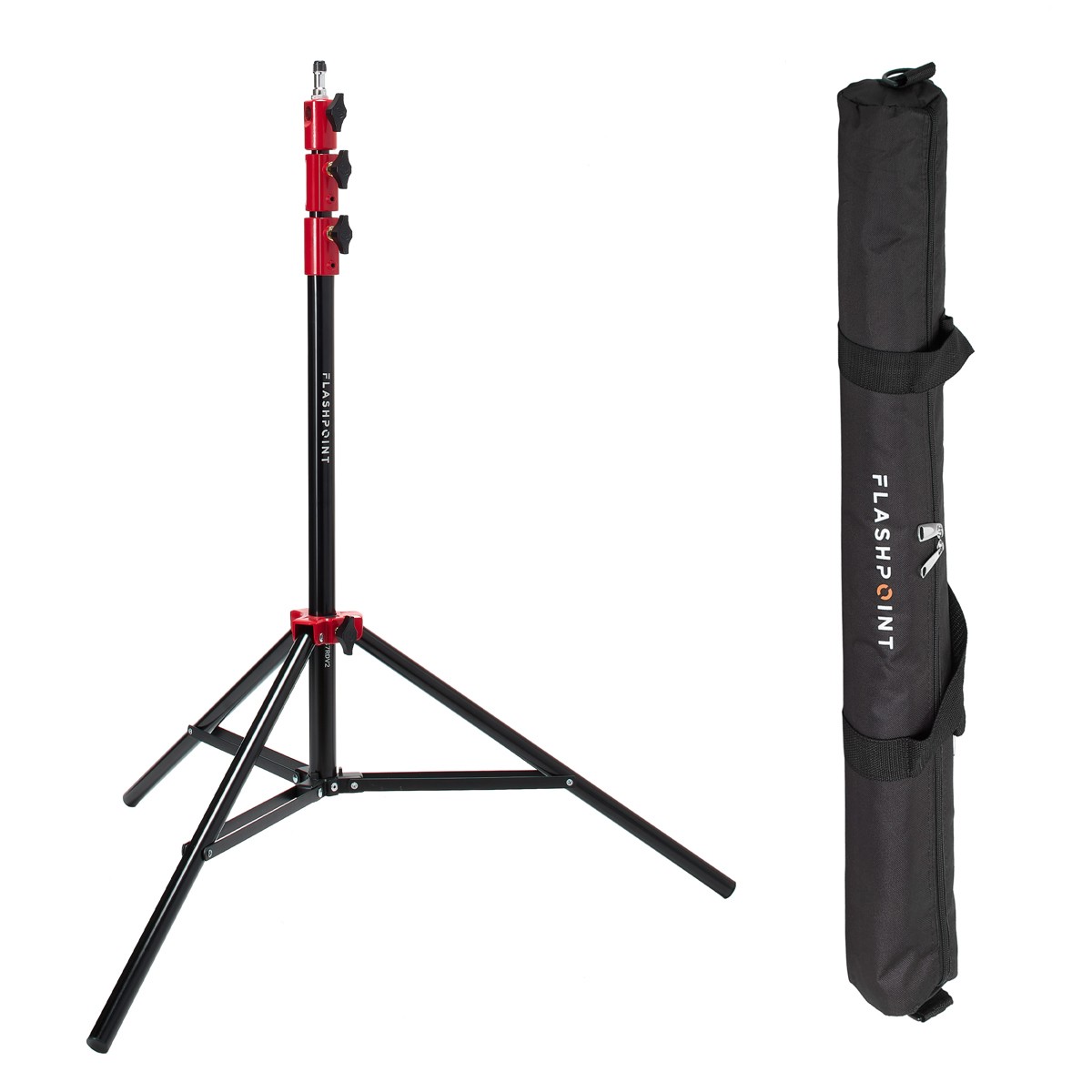 Flashpoint Pro Heavy-Duty Air-Cushioned Light Stand (Red, 7.2')