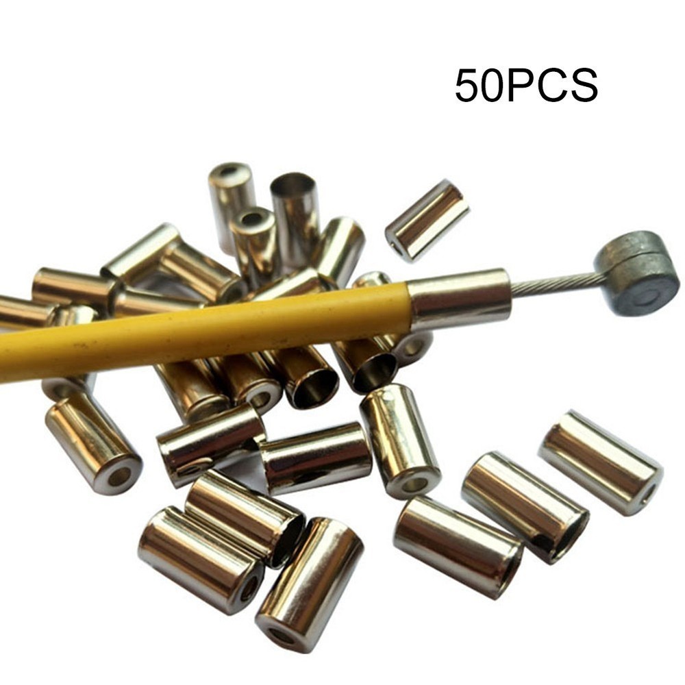 50Pcs Brake Cable End Cap 5mm Bicycle Cable Housing Ferrules Practical