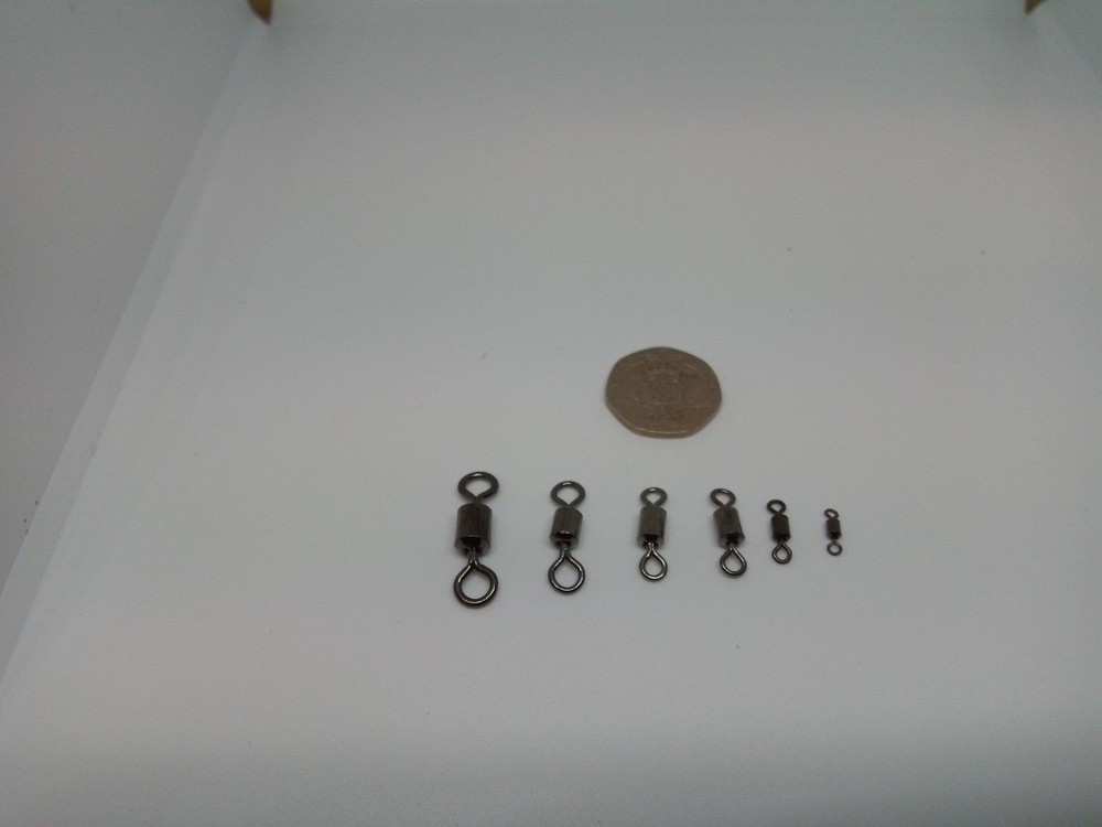 1 x PACK OF 100 ROLLING SWIVELS 7 SIZES