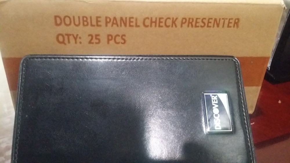 Discover check present-card holder- 50 restaurant server folder