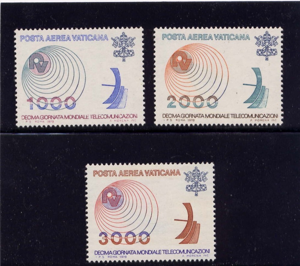 VATICAN Sc#C63-5 1978 Telecommunication Day MNH