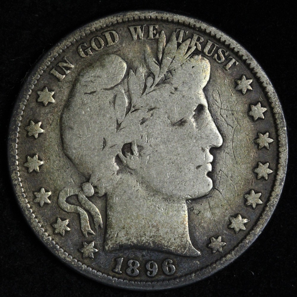 1896 Barber Silver Half Dollar FINE E373 STXHV