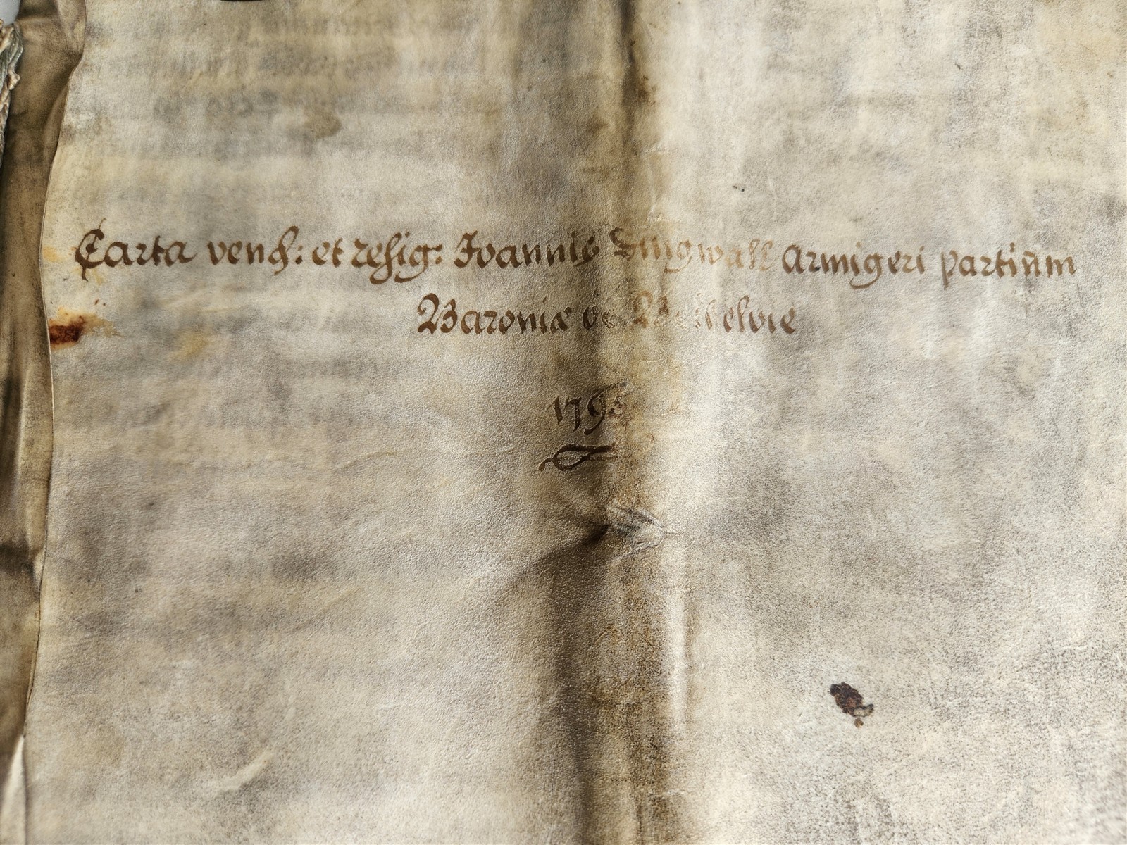 1795 MANUSCRIPT on VELLUM ANTIQUE LATIN LEGAL DOCUMENT 14 pp. EDINBURGH SCOTLAND