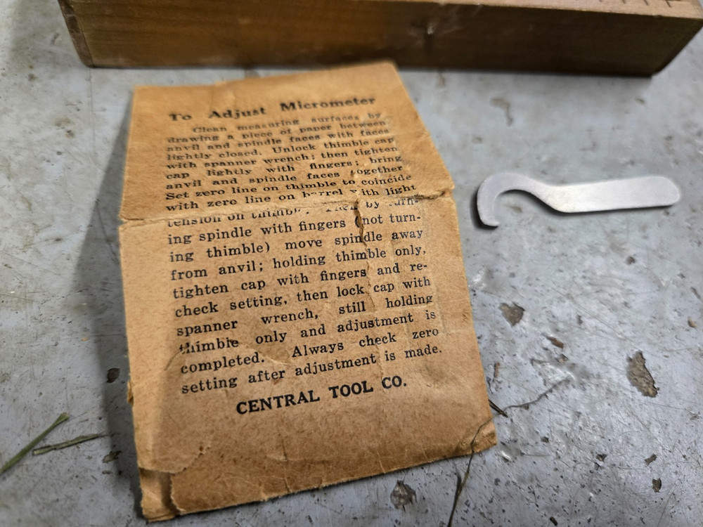 Vintage Central Tool Co. Micrometer machinist tools