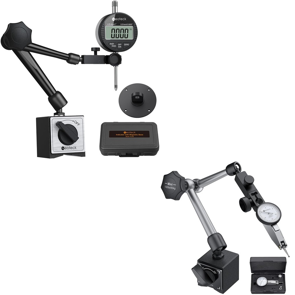 Neoteck 1" Digital Dial Indicator Set + 0.03" Test