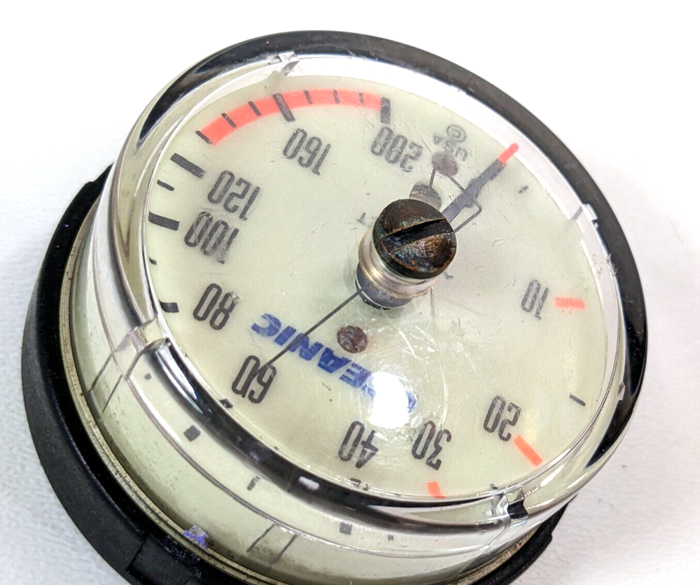 Oceanic 200ft Depth Gauge Puck Module Scuba Dive + Max Depth Gauge #2945