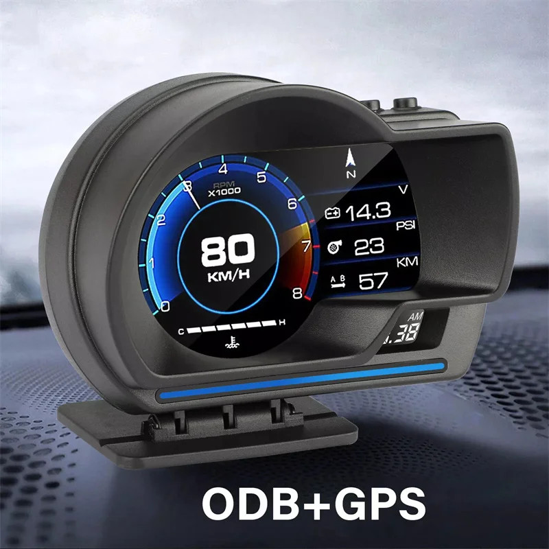 Universal OBD2&GPS Systems Meter Speedometer Head Up Display Muti-function Gauge