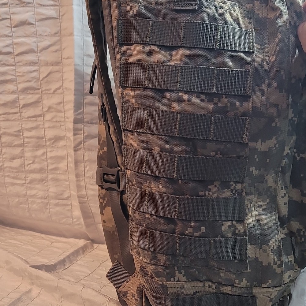 Large Digital Camouflage Nylon Tactical Backpack with MOLLE System & 8+ Pockets