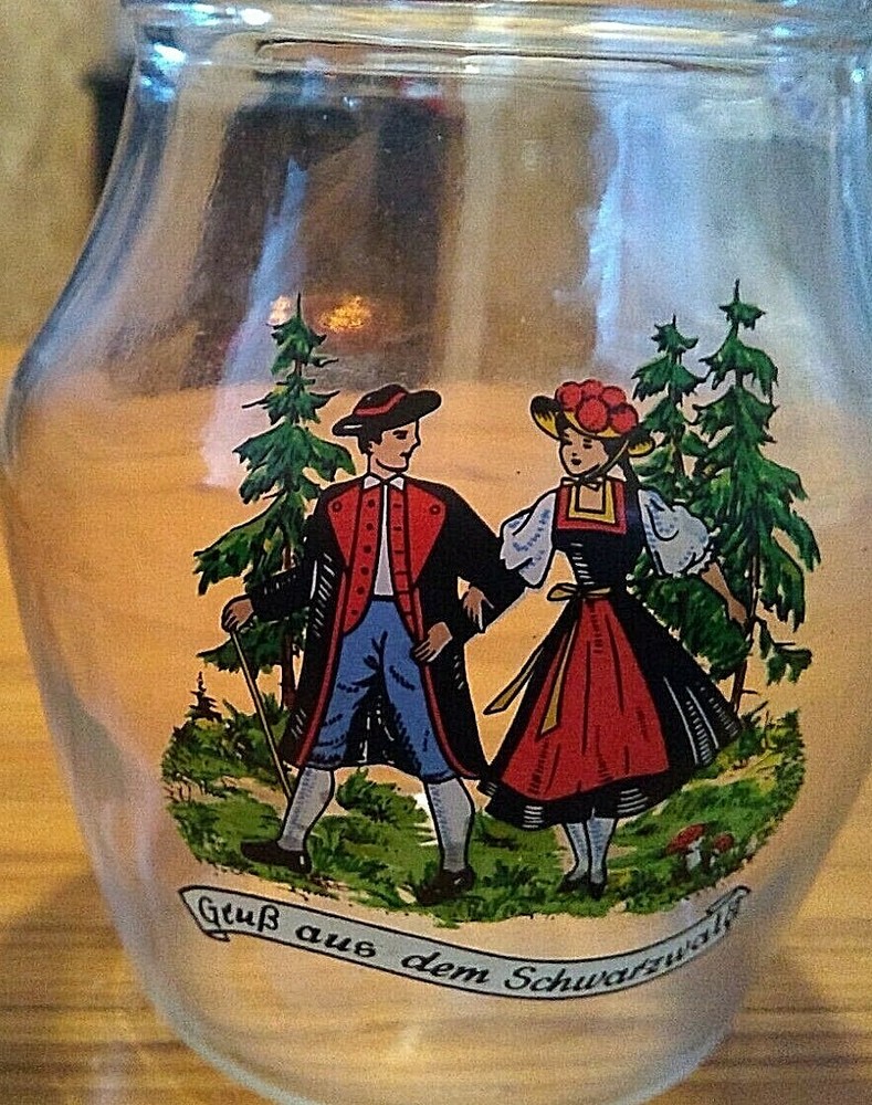 GERMAN BLACK FOREST CLEAR GLASS MINI PITCHER