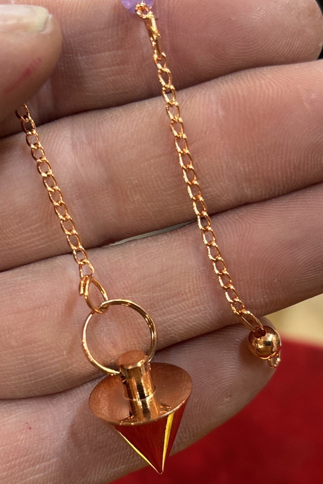 Copper pendulum with Chakra Chain