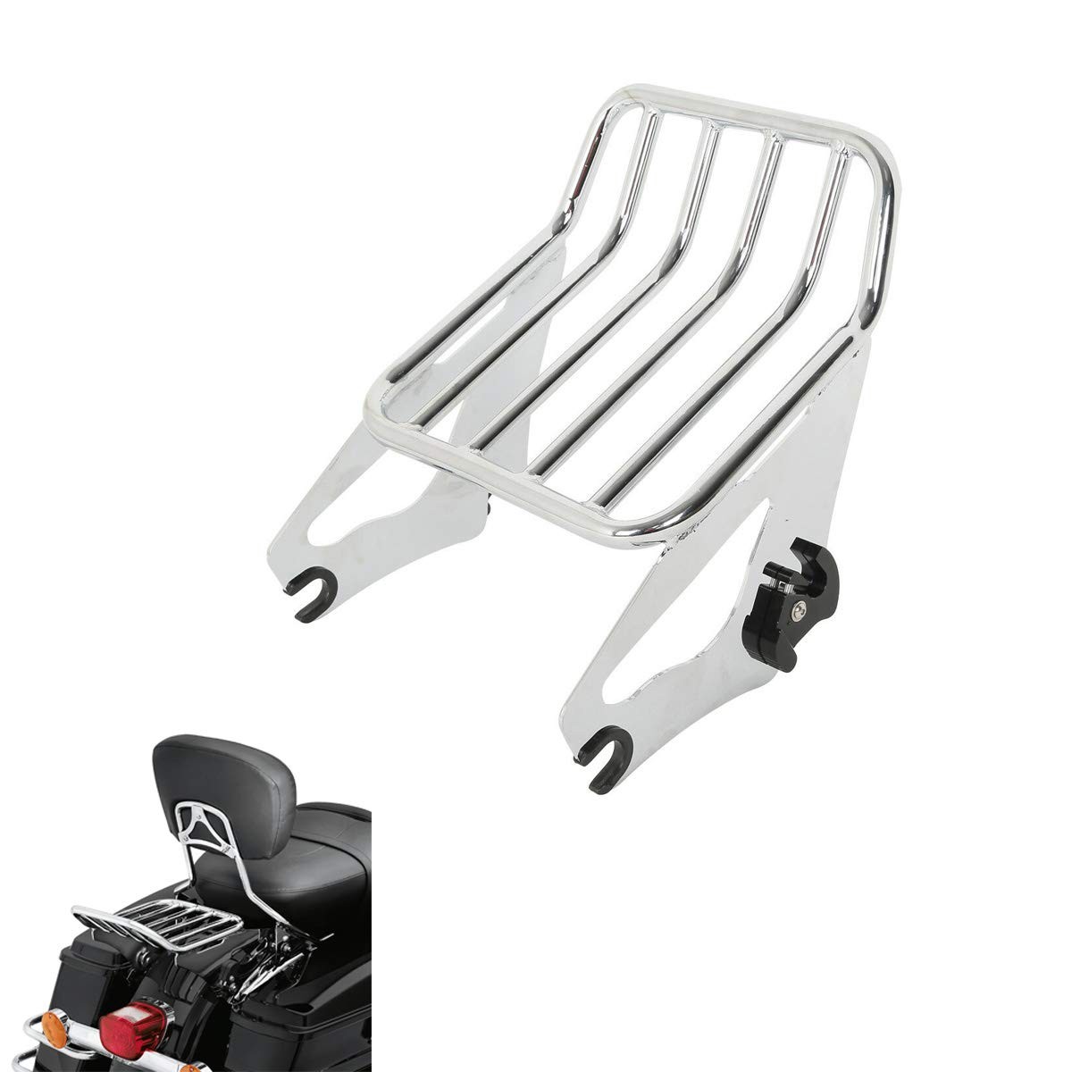 Motorcycle Detachable Two-Up Luggage Rack for Harley Touring Road King