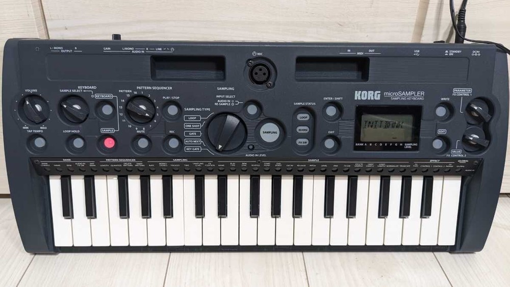 Korg MS1 microSAMPLER Sampling Keyboard Black Music Instruments