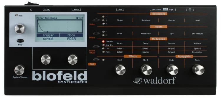 Waldorf Blofeld Desktop Synthesizer - Black