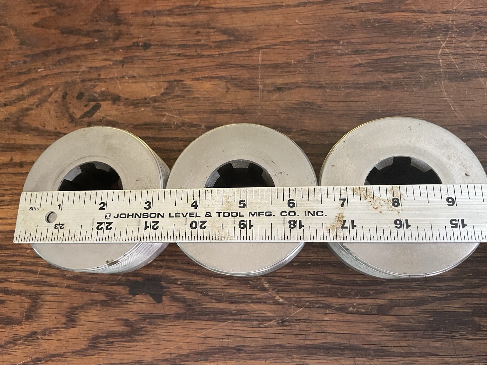 Set 3 Sterling Round Thread Rolling Dies 12733-1 D-2 A-5 7/8-14 UNR 3B13-4 Indus